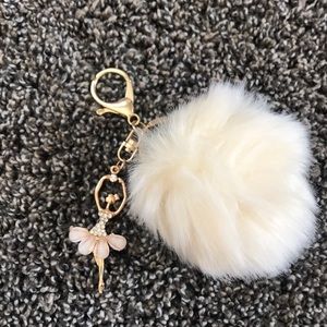 Ballerina Pom keychain. Brand new!